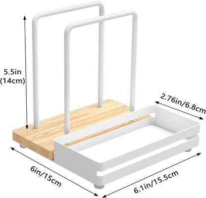 Serviettenhalter aus Metall und Holz für