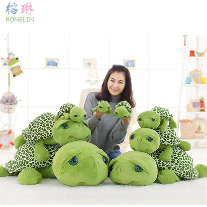 Große grüne Schildkröte Plüschtier - 60cm, Kuscheltier Geschenk