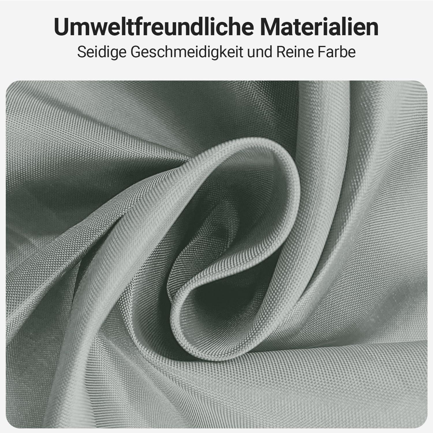 Duschvorhang 180x190cm Grau, Wasserabweisend, Waschbar, Beschwerter Saum, Antischimmel Textil