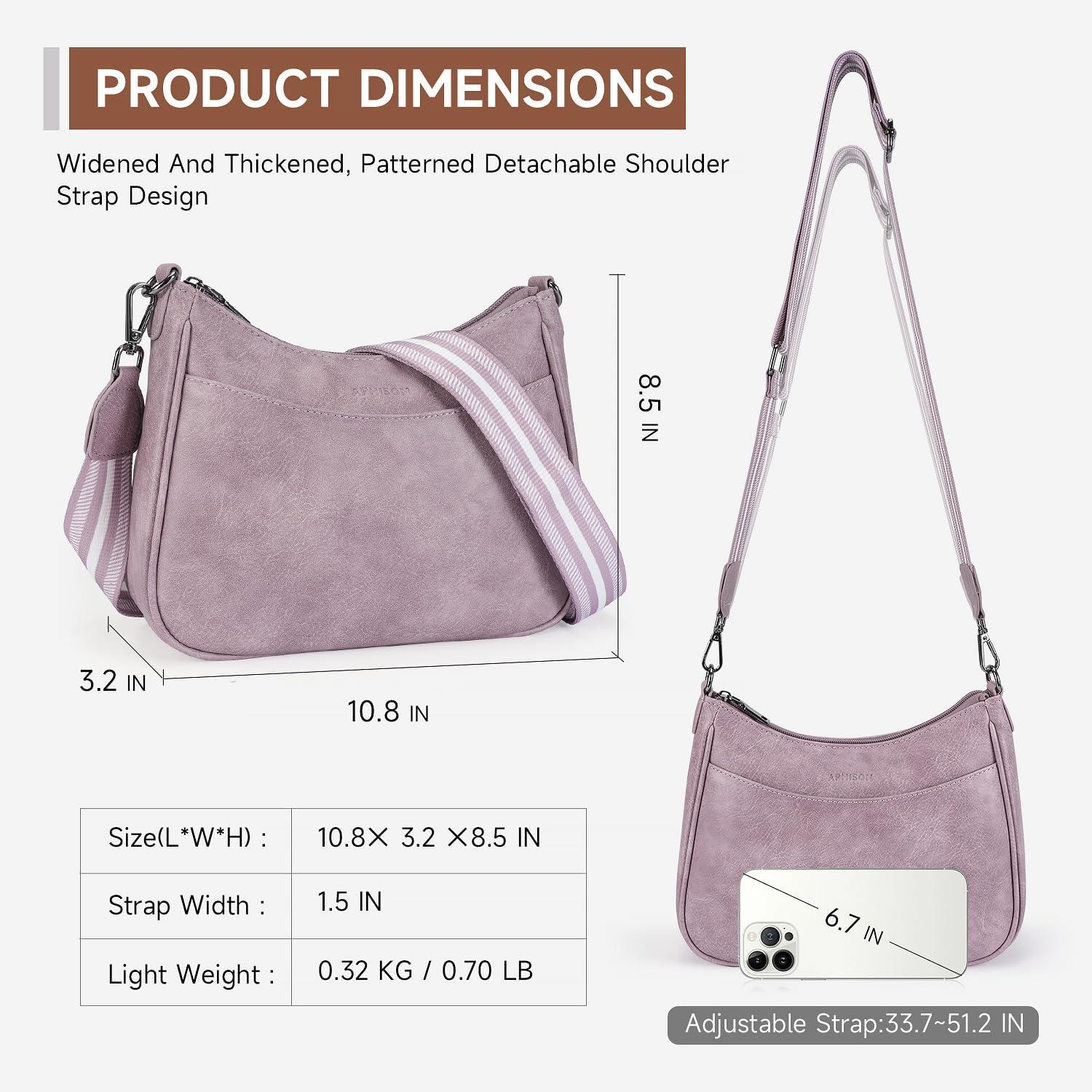 Kleine Crossbody Bag mit breitem Gurt in Blau, veganem Leder