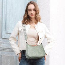 APHISON Damen Klein Crossbody Bag blau veganem Leder