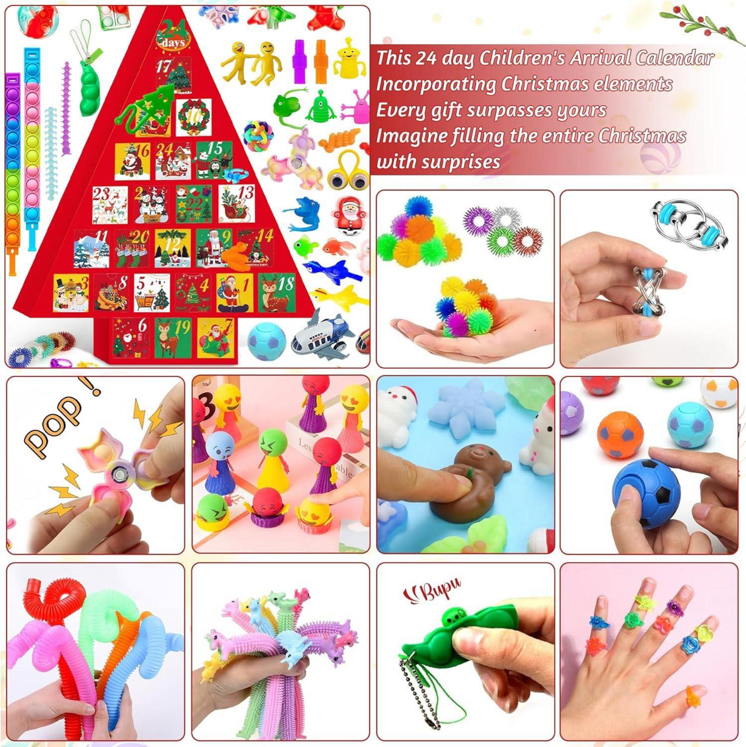 Weihnachts Adventskalender 2024 für Mädchen Jungen Fidget Spielzeug