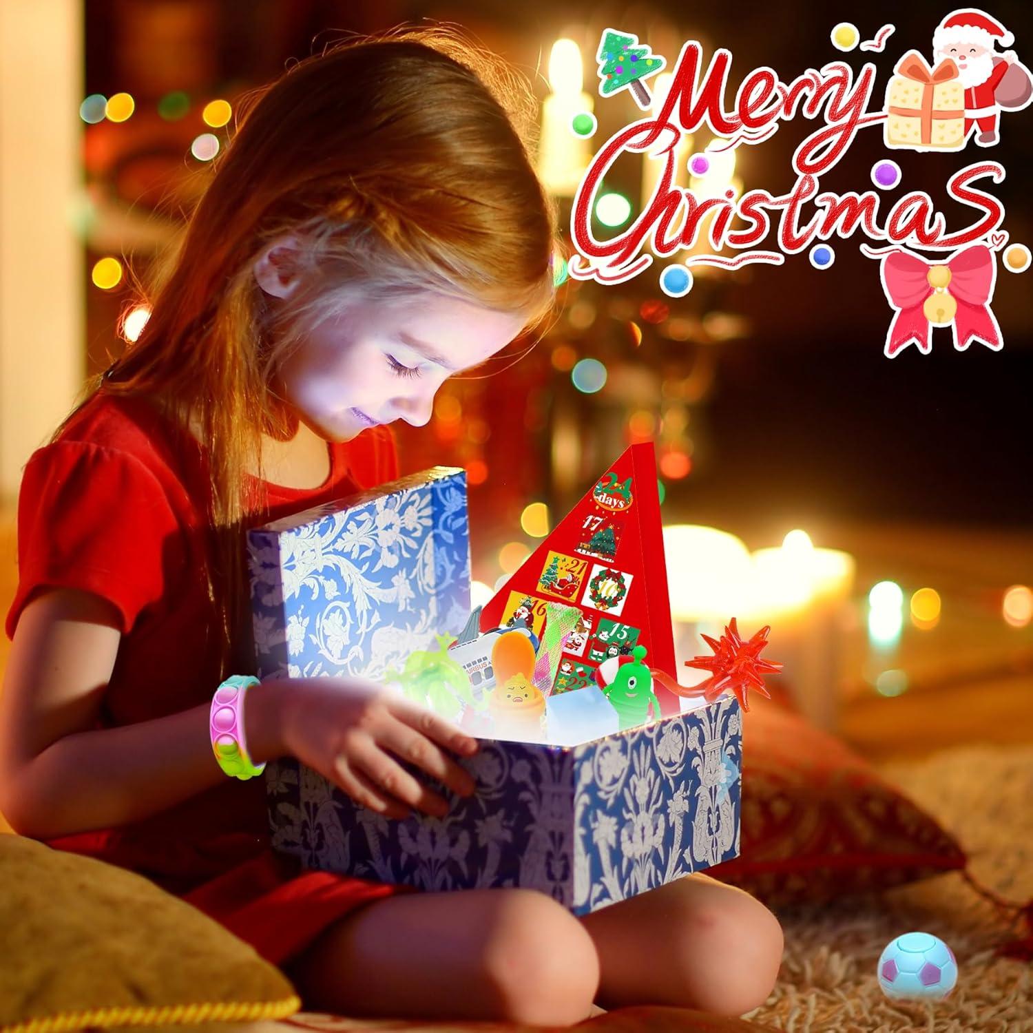 Fidget Adventskalender 2024 - Weihnachtsferien Countdown Kalender Kit