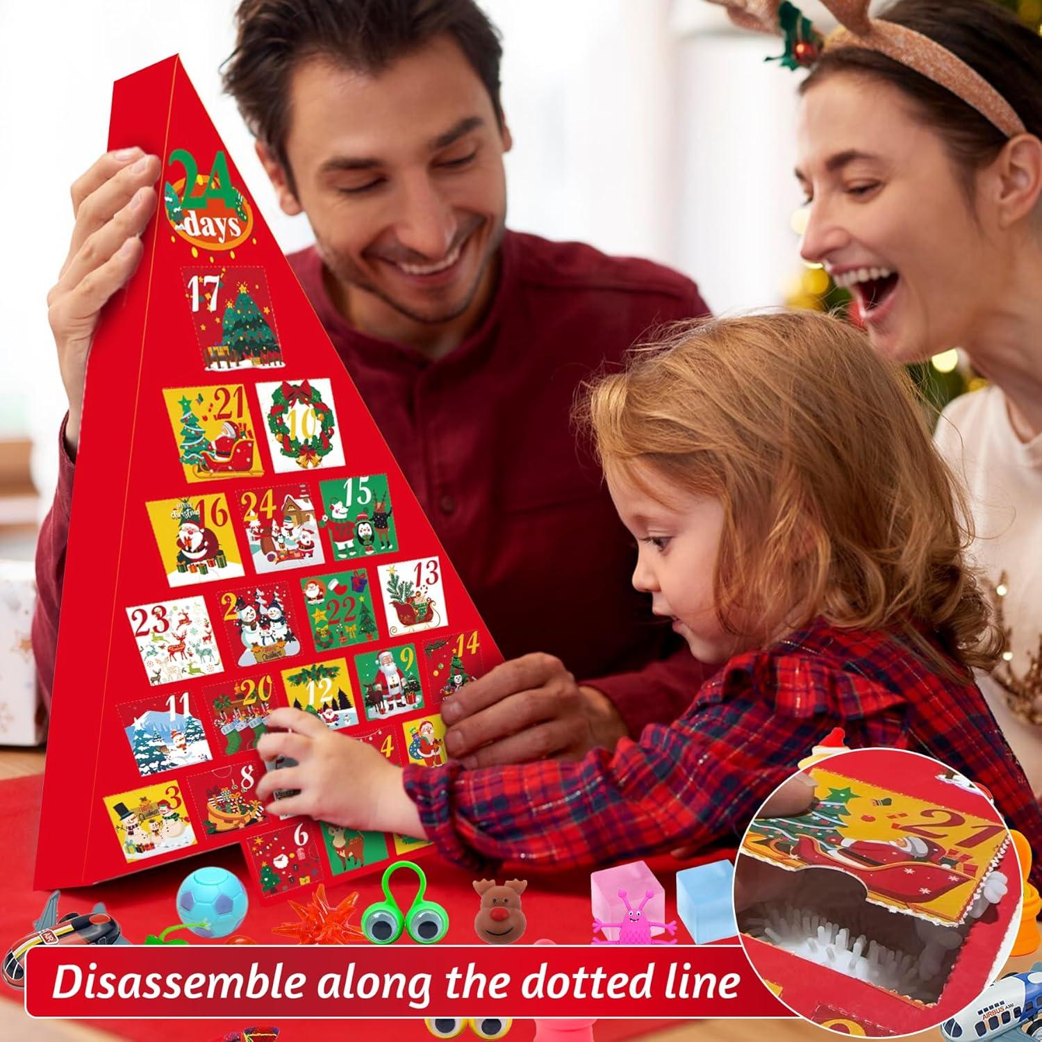 Fidget Adventskalender 2024 für Xmas Party Mädchen Jungen 40-60 Stück