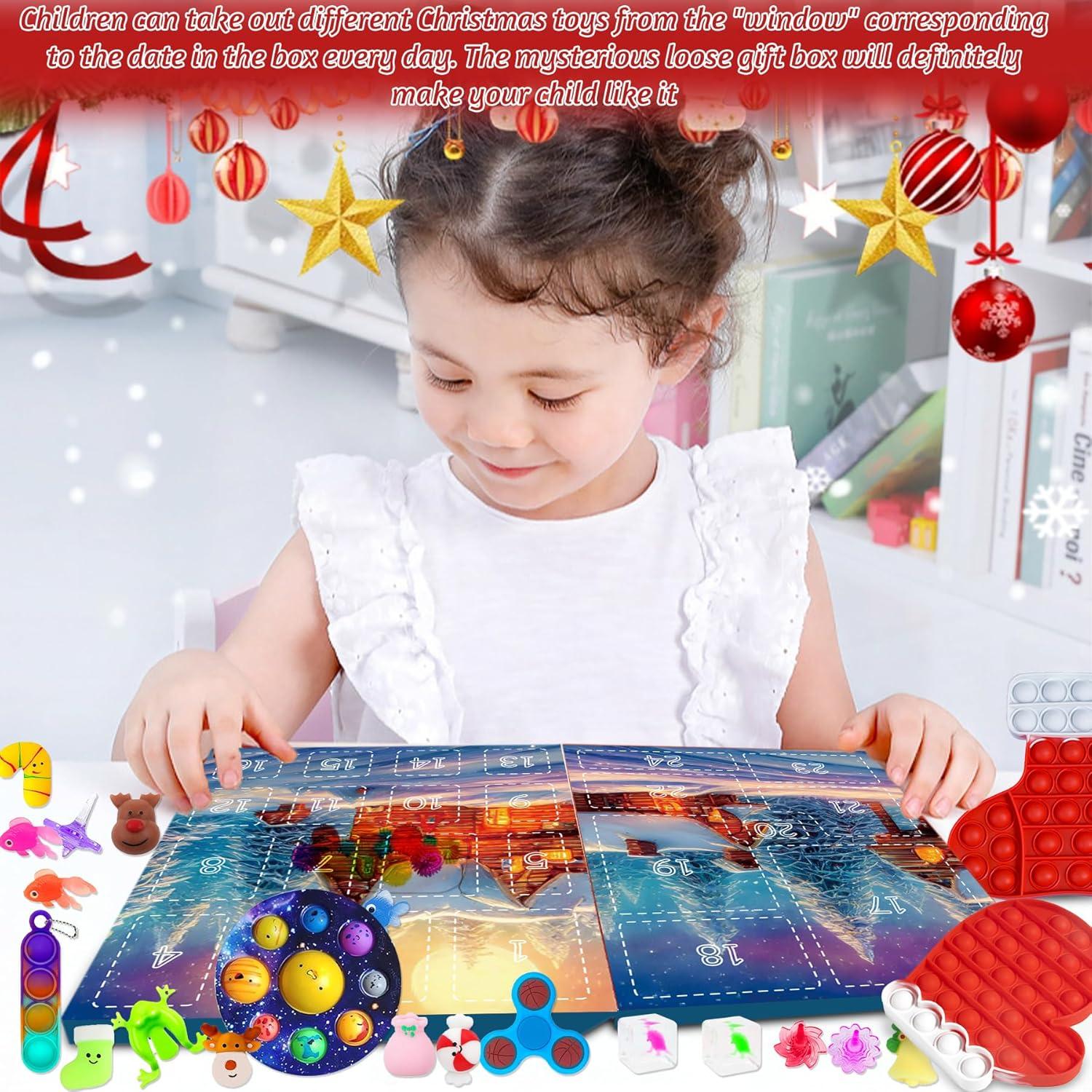 Fidget Adventskalender 2024 für Kinder 24 Tage Weihnachtsferien Countdown Jungen Mädchen