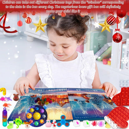 Fidget Adventskalender 2024 für Kinder 24 Tage Weihnachtsferien Countdown Jungen Mädchen