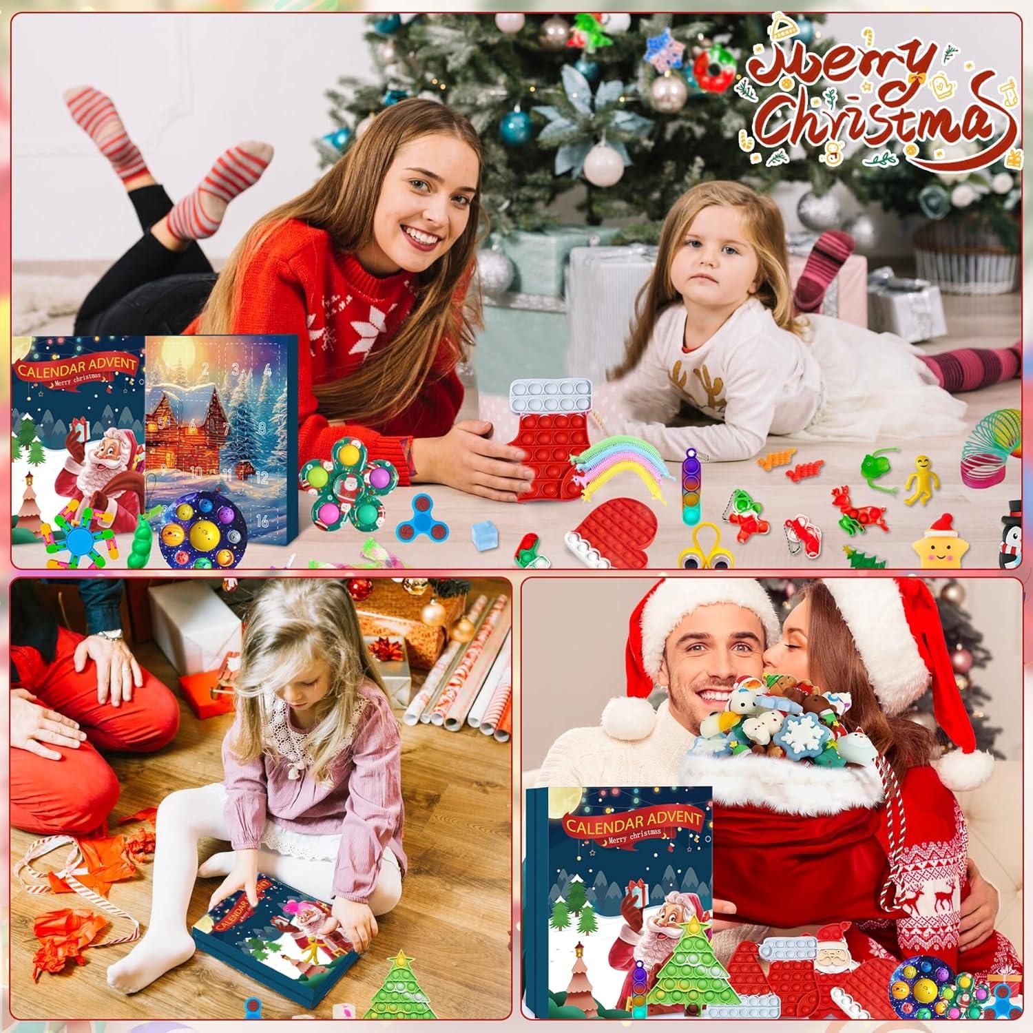 Fidget Adventskalender 2024 für Kinder 24 Tage Weihnachtsferien