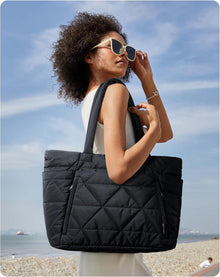 Bagsmart Tragetasche Damen Reißverschluss Schultertasche
