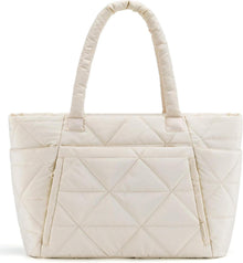 Tragetasche mit Reißverschluss und Fächern für Damen, Schultertasche