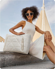 BAGSMART Damen Tragetasche bauschig gesteppt mit
