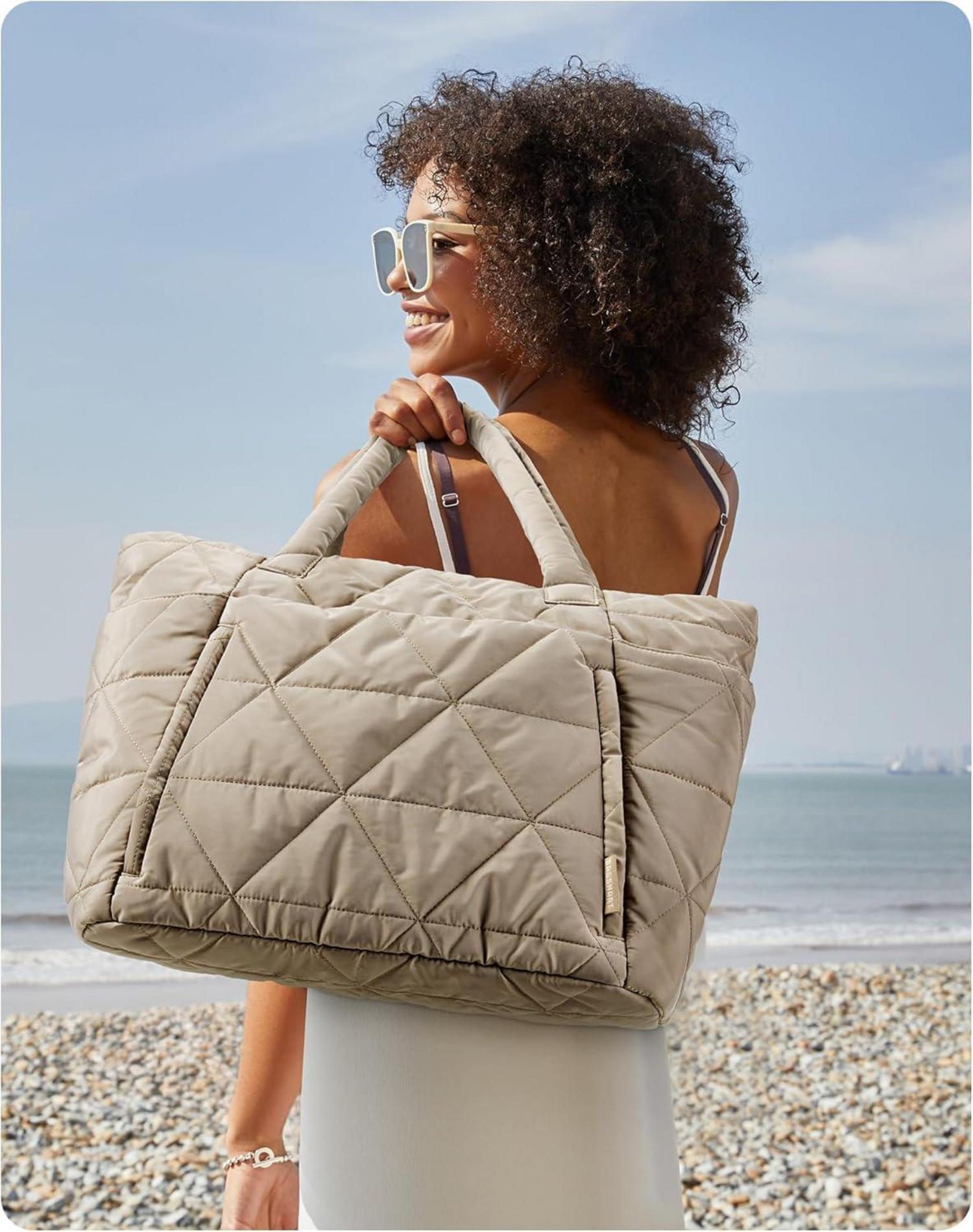 Bagsmart Damen Tragetasche mit Reißverschluss, große