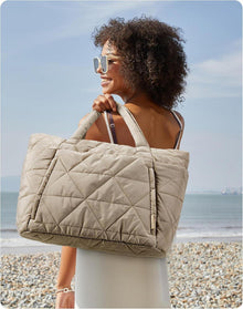 Bagsmart Damen Tragetasche mit Reißverschluss, große