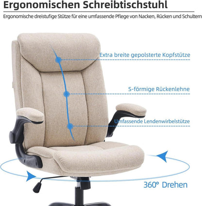 Ergonomischer Bürostuhl Computerstuhl Drehbar, höhenverstellbar