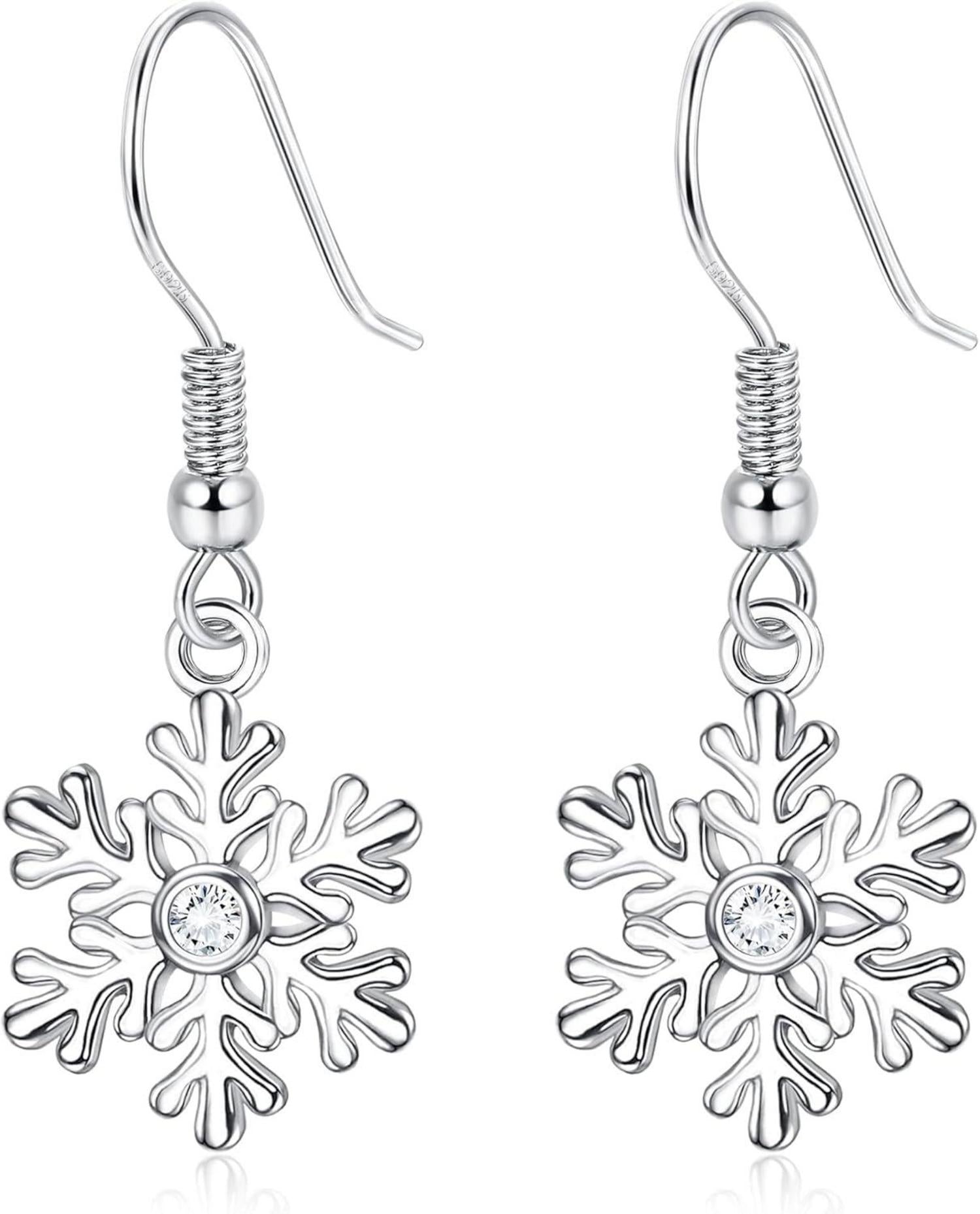 925 Sterling Silber Weihnachts Ohrringe Damen Mädchen
