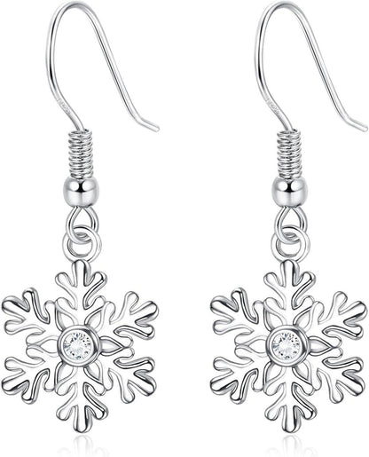 925 Sterling Silber Weihnachts Ohrringe Damen Mädchen