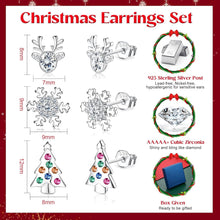 925 Silber Weihnachten Ohrringe Damen Hypoallergen