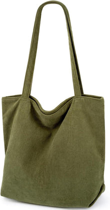 Cord Tasche Damen Shopper Beige Schultertasche groß mit Fächern