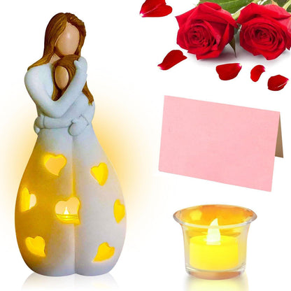 Kerzenhalter Geschenk Mutter Muttertag Tochter LED-Kerze Grußkarte