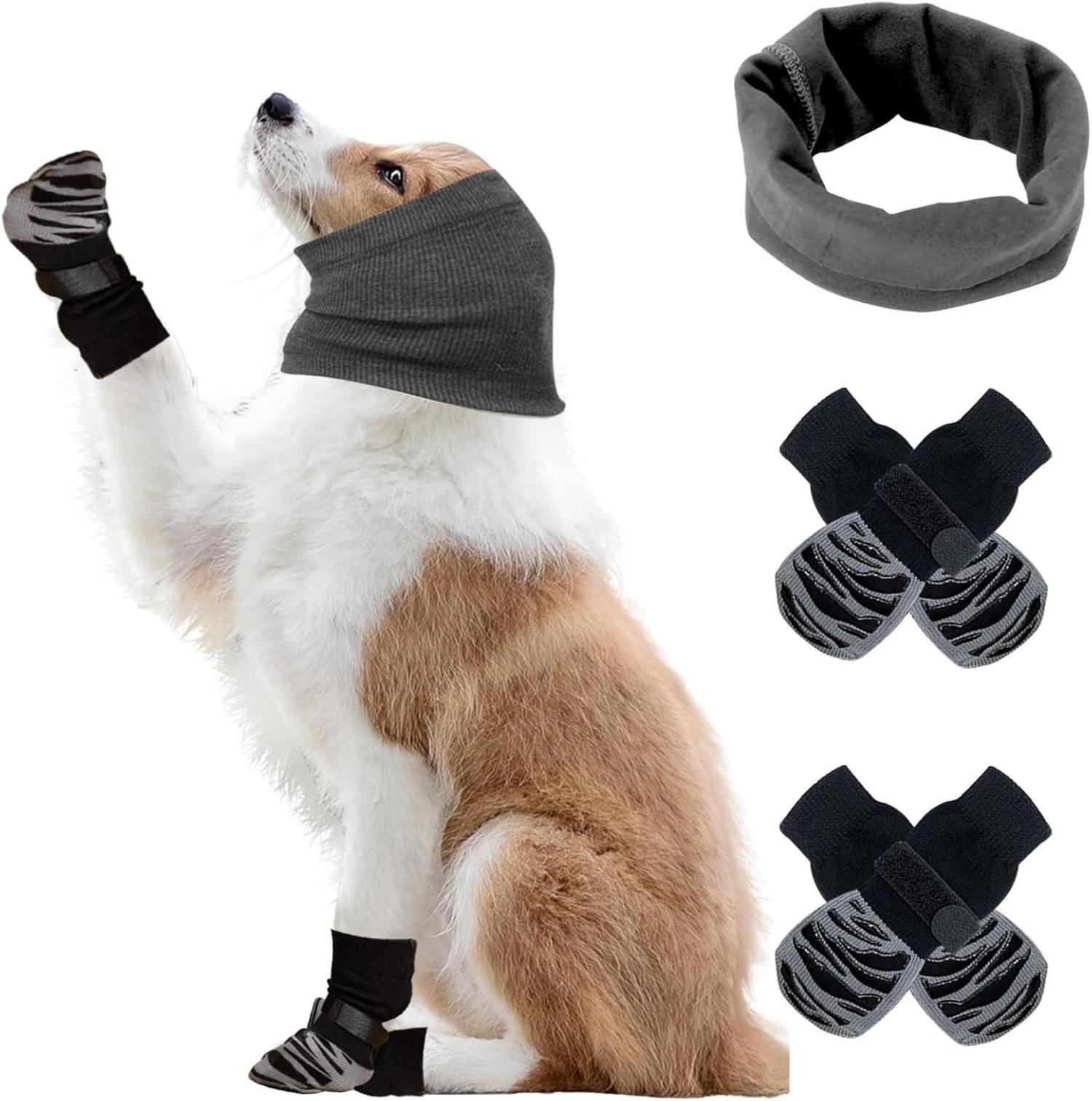 Hundeschuhe Hundesocken Ohrenschützer Hunde-Set