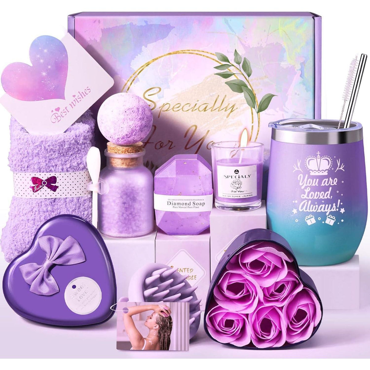 Entspannungs-Geschenkset für Frauen – Bad & Wellness mit Thermobecher