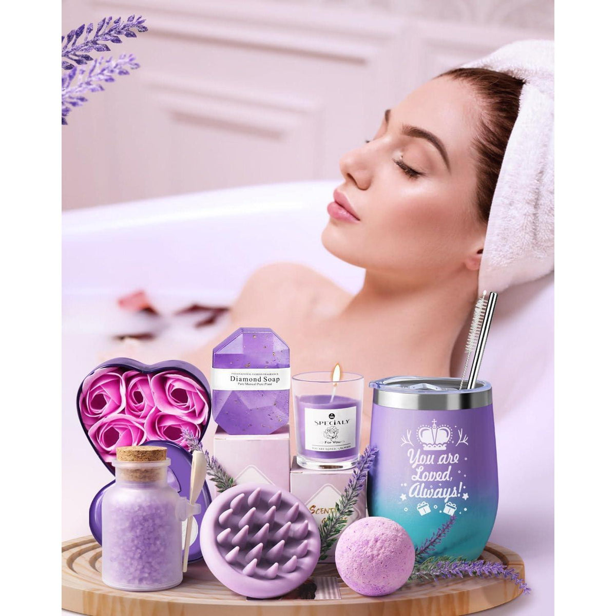 Entspannungs-Geschenkset für Frauen – Bad & Wellness mit Thermobecher