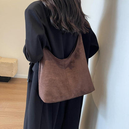 Große Damen Wildleder Hobo Umhängetasche Vintage Crossbody Tote Bag