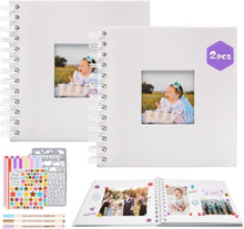 Fotoalbum 80 Schwarze Seiten Scrapbook 17x17cm Set