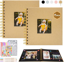 Fotoalbum zum Selbstgestalten Scrapbook 2 PCS 17x17cm 80 Seiten