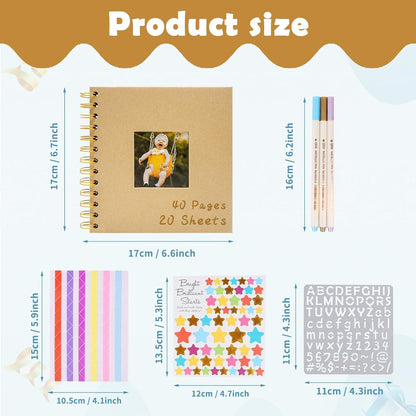 Fotoalbum zum Selbstgestalten Scrapbook 2 PCS 17x17cm 80 Seiten