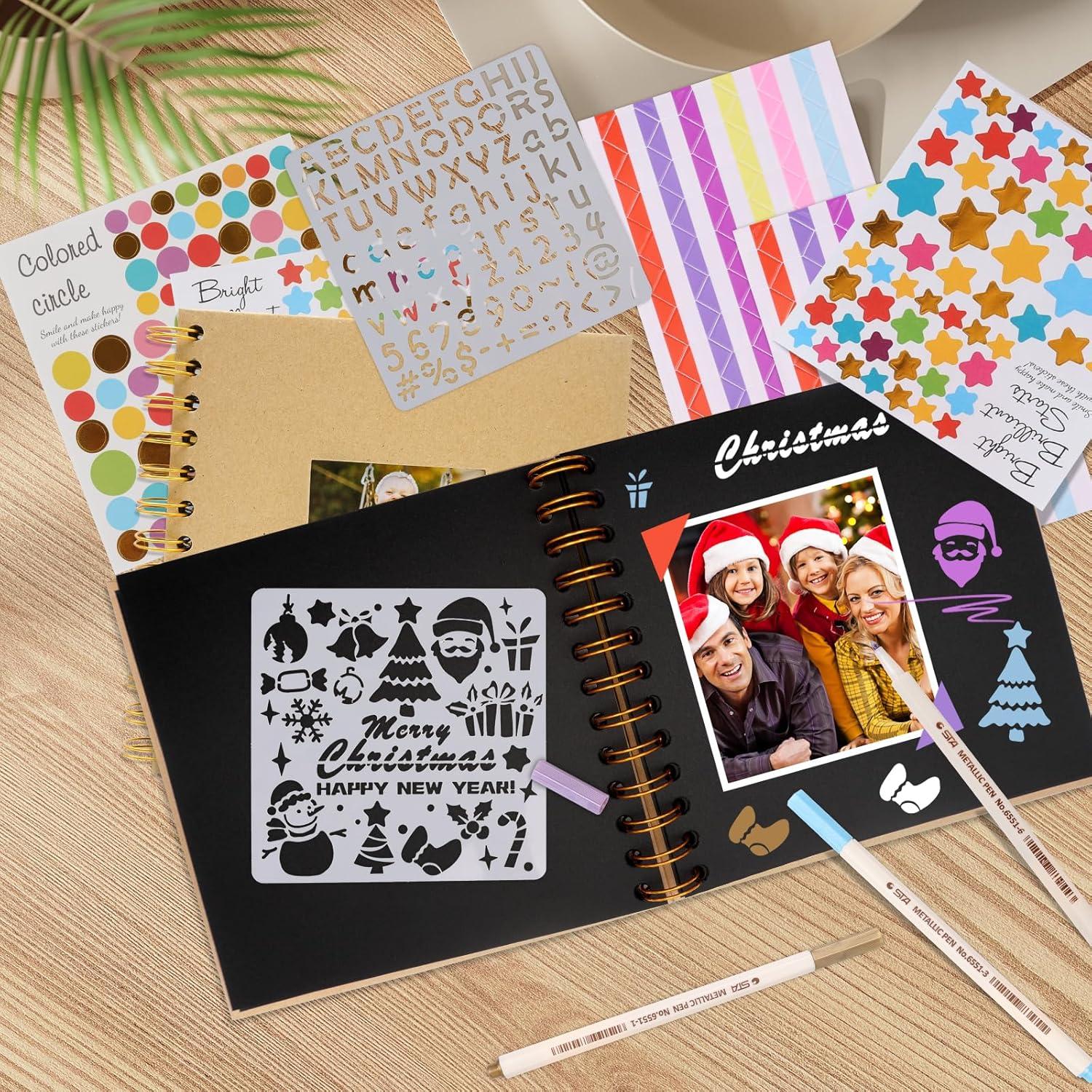 Fotoalbum zum Selbstgestalten Scrapbook 17x17cm Braun, 80 Seiten