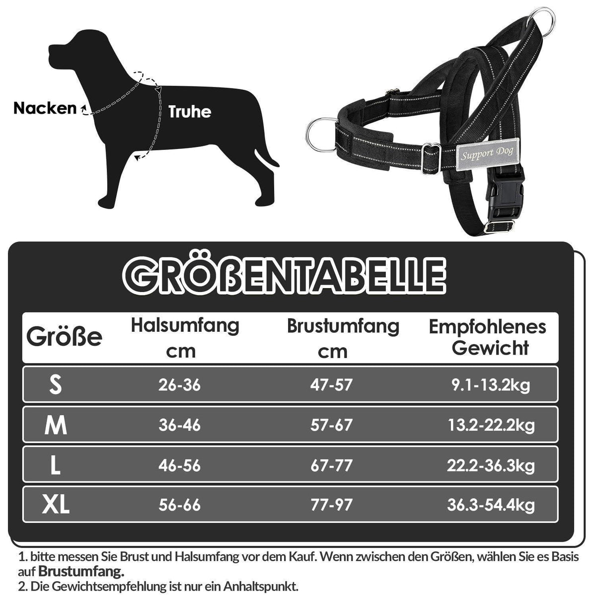 Hundegeschirr Fleece XL mit Leine – 360° Drehung & Reflektierend