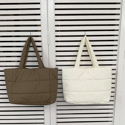 Damen Puffer Bag Handtasche Tote Umhängetasche Winter Schultertasche Tasche