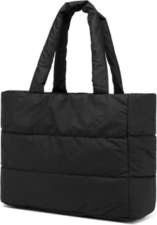 Elegante große Damen Puffer Tasche - Nylon Umhängetasche