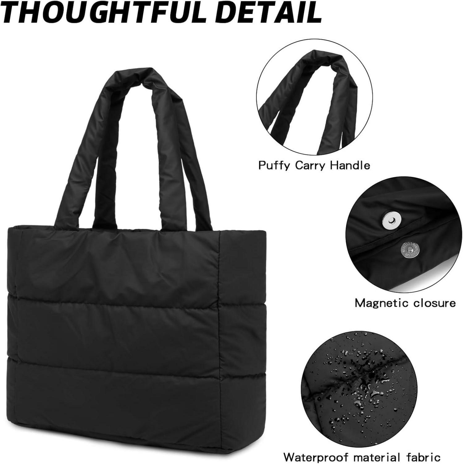 Damen Puffer Bag Handtasche Elegant Tote Shopper Umhängetasche Hobo warme