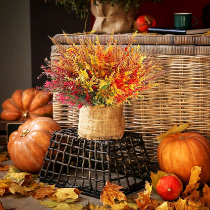 Künstliche Herbstblumensträuße Herbstdeko 8er Set Herbstblätter Herbstzweige