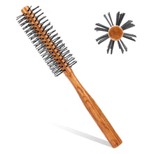 Kleine Rundbürste mit Holzgriff und Nylonborsten