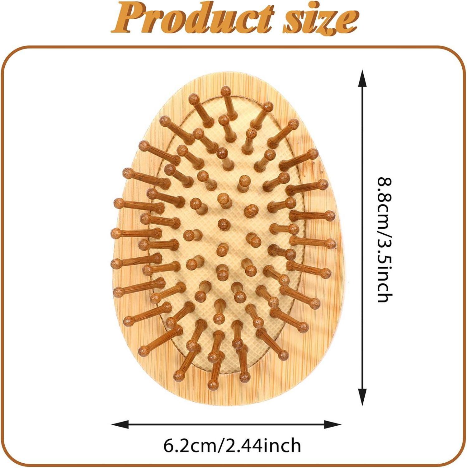 Natürliche Bamboo Massagebürste für Kopfhautmassage und