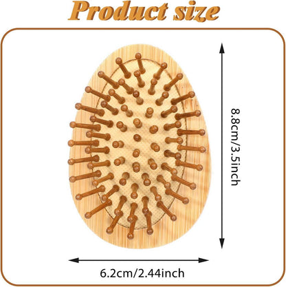 Natürliche Bamboo Massagebürste für Kopfhautmassage und