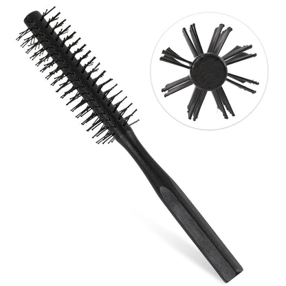 Kleine Holzgriff Lockenbürste Nylonborsten Haar Styling