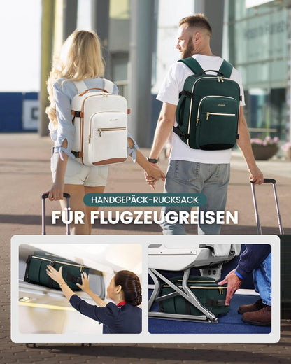 Handgepäck Rucksack 40x20x25 für Ryanair, 14 Zoll Laptop - Schwarz