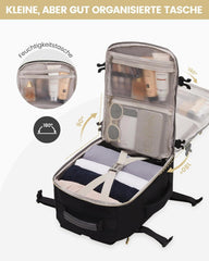 Handgepäck Rucksack 40x20x25 Schwarz 14 Zoll Laptop