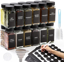 24er Set Gewürzgläser 120ml mit Streueinsatz und Etiketten