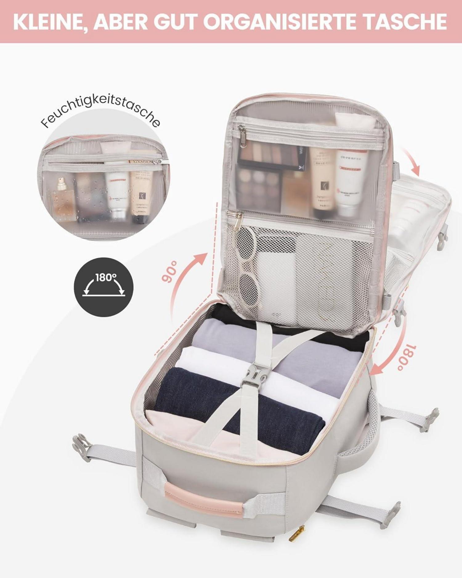 Handgepäck Rucksack 40x20x25 für 14 Zoll Laptop, Reiserucksack, Cabin