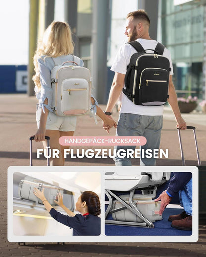 Ryanair Handgepäck Rucksack 40x20x25 für 14 Zoll Laptop, Damen Herren