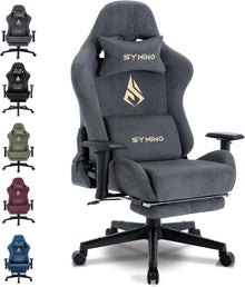 Gaming Stuhl, Bürostuhl aus Hochwertigem Stoff, Ergonomischer PC-Stuhl