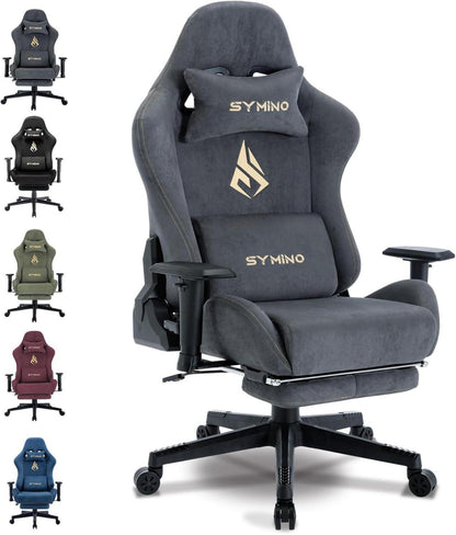 Gaming Stuhl, Bürostuhl aus Hochwertigem Stoff, Ergonomischer PC-Stuhl