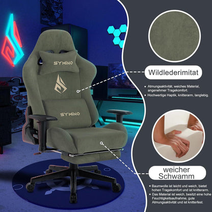 Gaming Stuhl Atmungsaktiver Bürostuhl Hochwertiger Stoff Ergonomisch