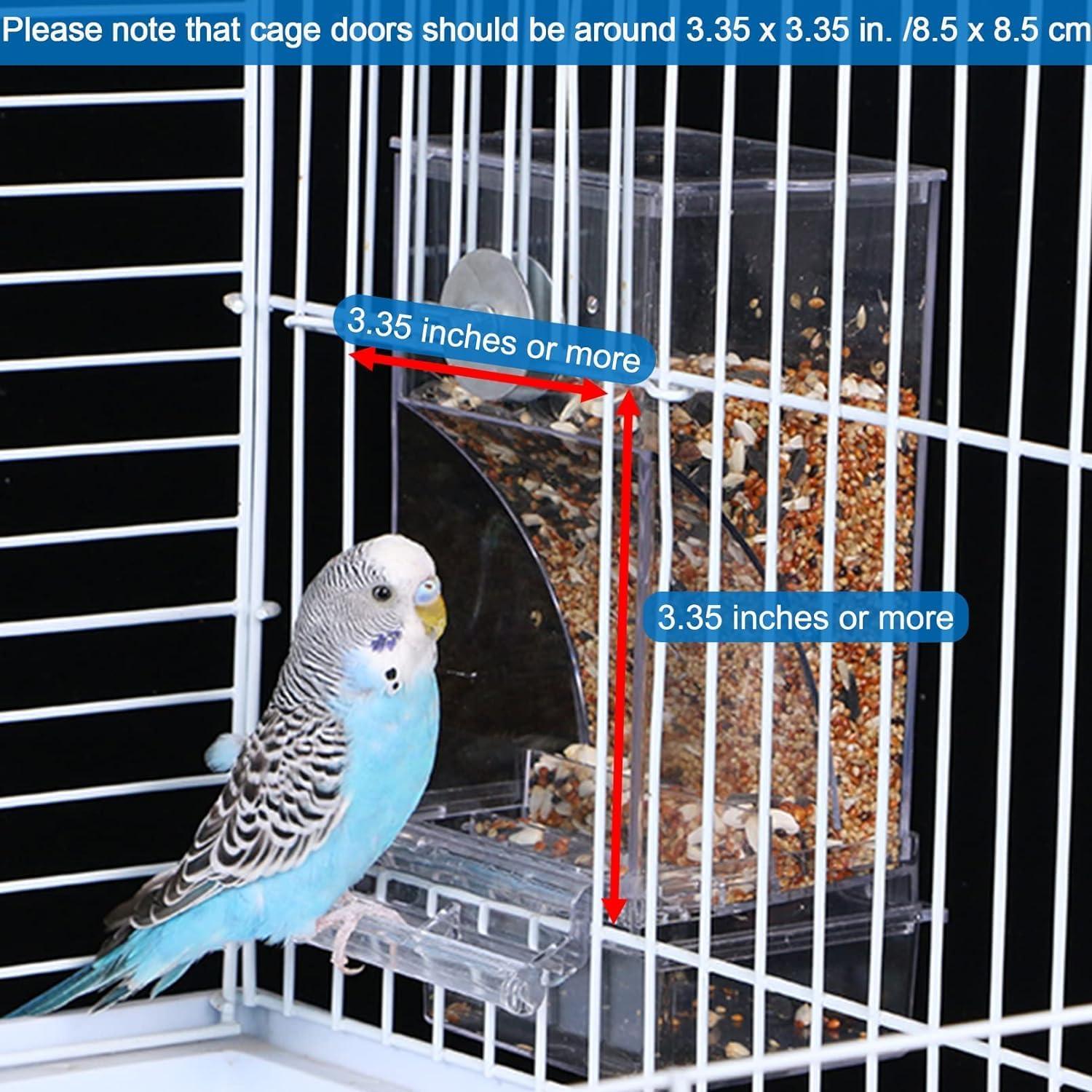 Automatischer Vogelkäfig-Futterspender für Papageien und Wellensittiche