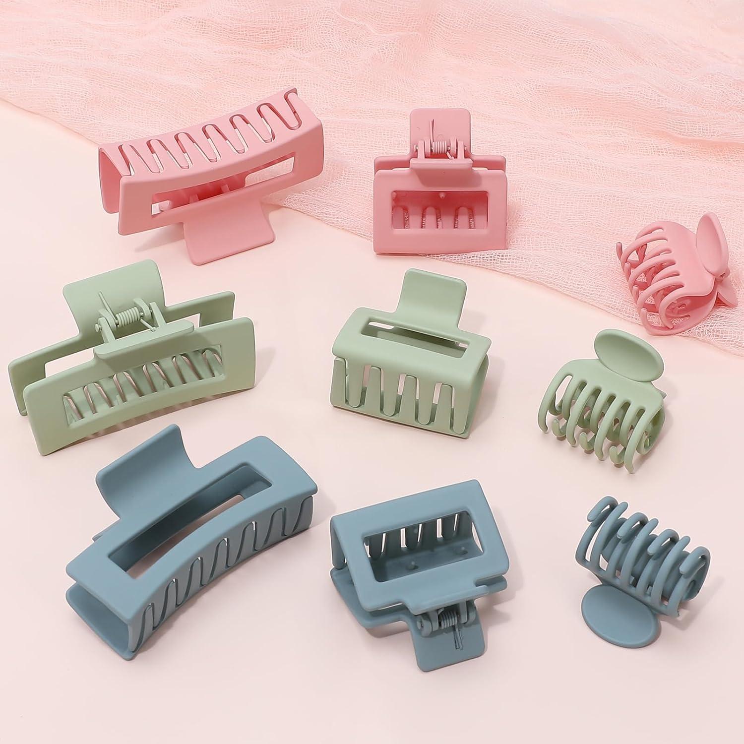 Kleine Haarklammer Set 8pcs Hair Claw Clips rechteckige