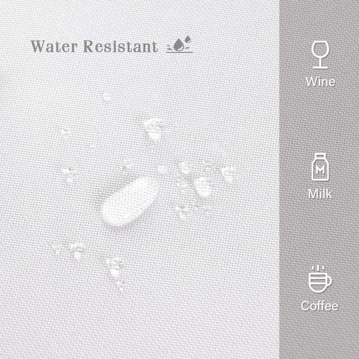 Weiße Tischdecke wasserdicht 145x300 cm – 4er Set